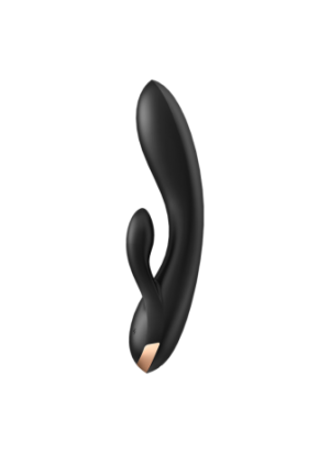 Vibromasseur rabbit noir double stimulation clitoris Double Flex Satisfyer - CC597809